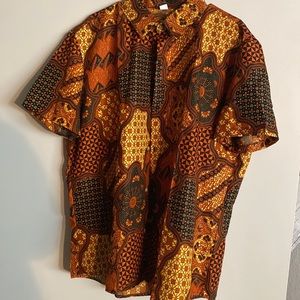 Men floral button down